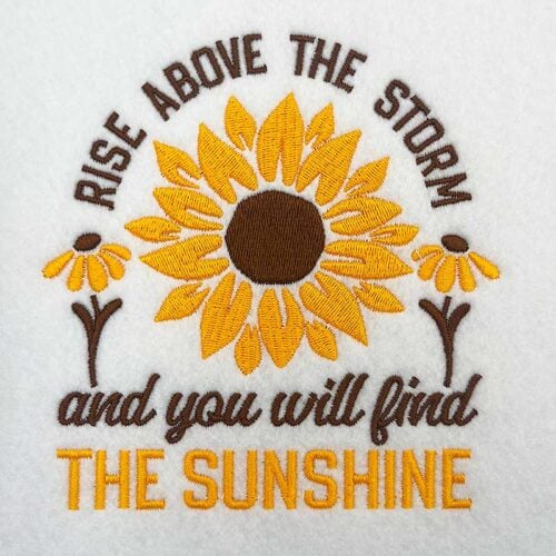 rise above embroidery design