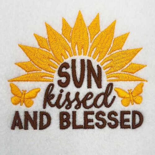 sun kissed embroidery design