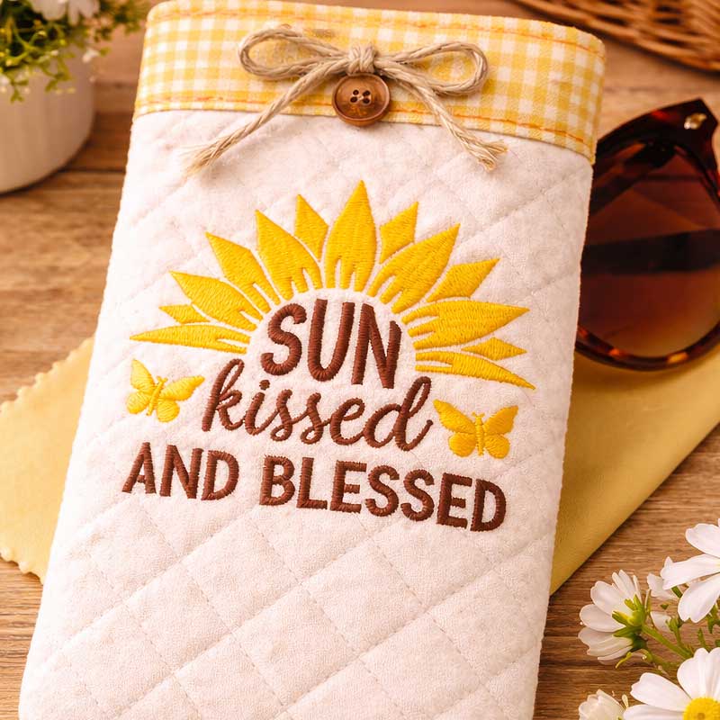 SDSF_SunBlessed_SunglassCase | Embroidery Legacy Sun Kissed sunglass case
