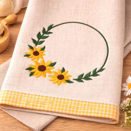 sunflower circle towel