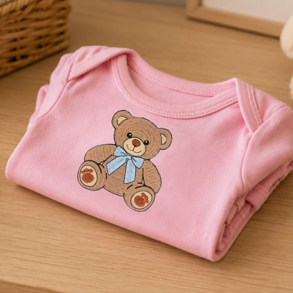 baby-wearing-pink-onesie-with-embroidery-design2 baby-wearing-pink-onesie-with-embroidery-design2
