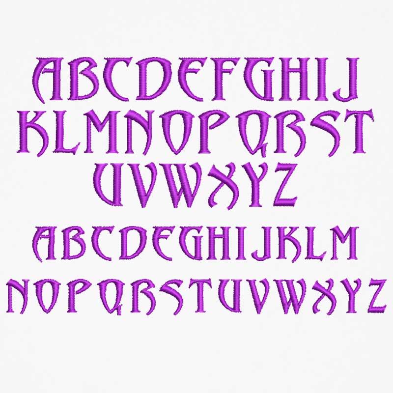 Abaddon20mm | Embroidery Legacy Abaddon 20mm ELF Font
