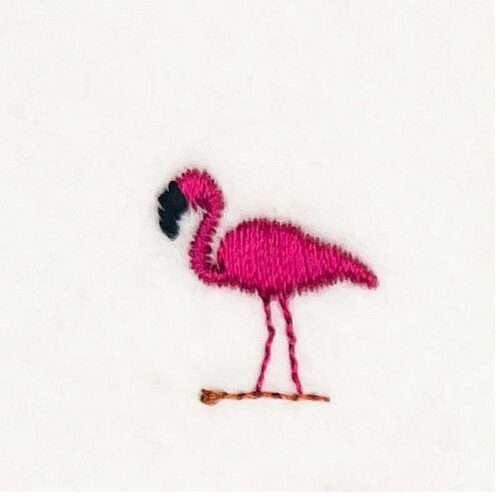 Flamingo embroidery design