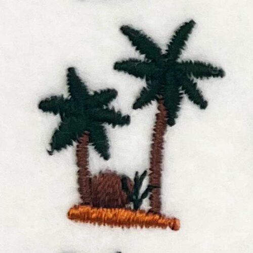 Palm tree embroidery design