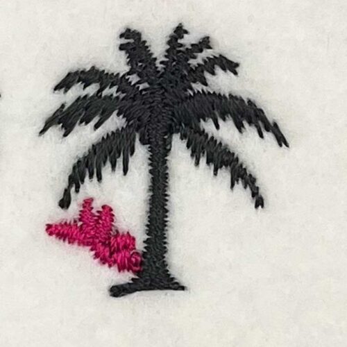 Palm tree embroidery design