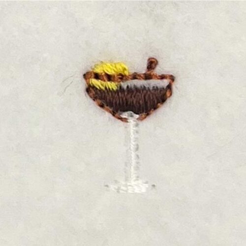 tropical drink embroidery design