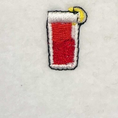 tropical drink embroidery design