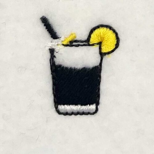 tropical drink embroidery design