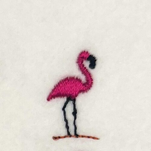 Flamingo embroidery design