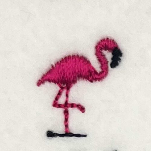 Flamingo embroidery design
