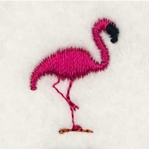 Flamingo embroidery design
