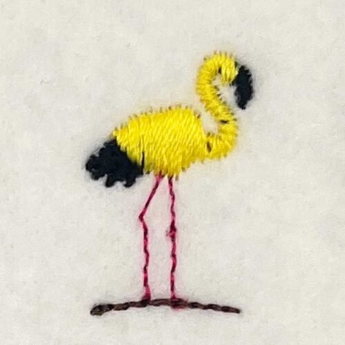 Flamingo embroidery design