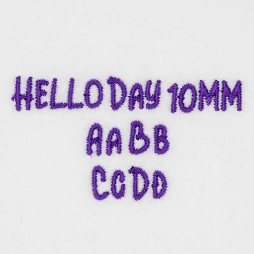 Hello Day 10mm ELF font