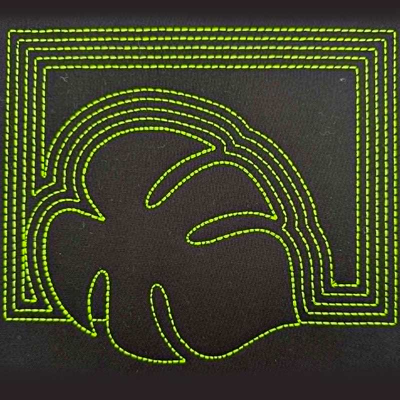 MonsterainOutline | Embroidery Legacy Monstera Leaves creativity booster outlines