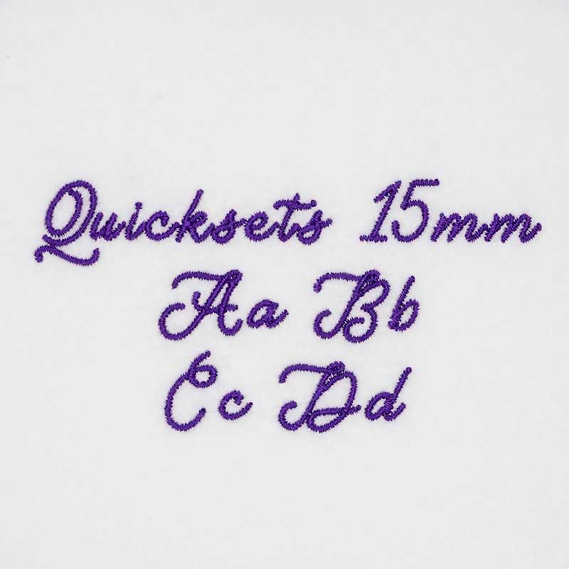 Quicksets 15mm ELF font