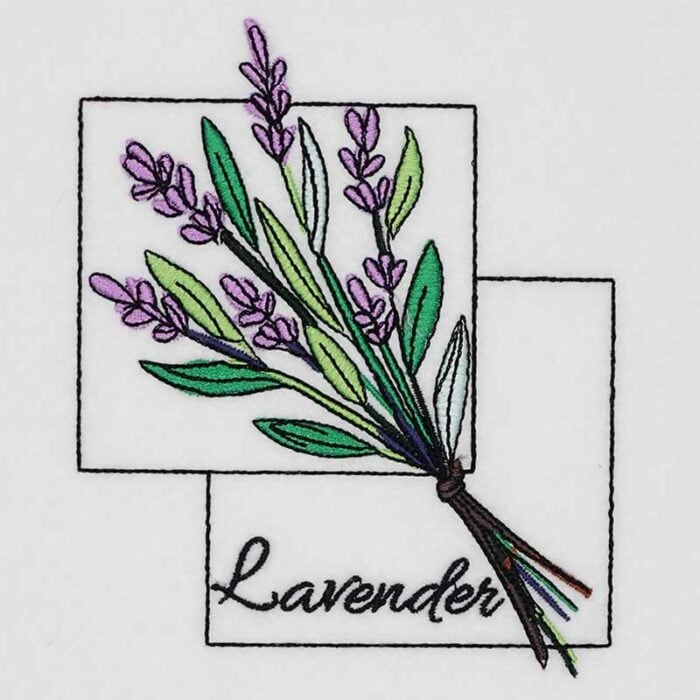 EL-Kitchen-Herbs-Lavender- | Embroidery Legacy Kitchen Herbs Lavender embroidery design