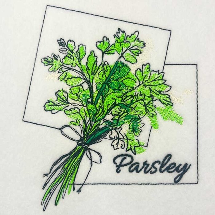 EL-Kitchen-Herbs-Parsley | Embroidery Legacy Kitchen Herbs Parsley embroidery design