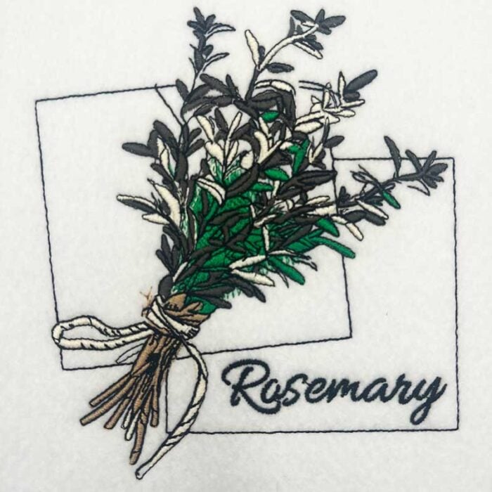 EL-Kitchen-Herbs-Rosemary | Embroidery Legacy Kitchen Herbs Rosemary embroidery design