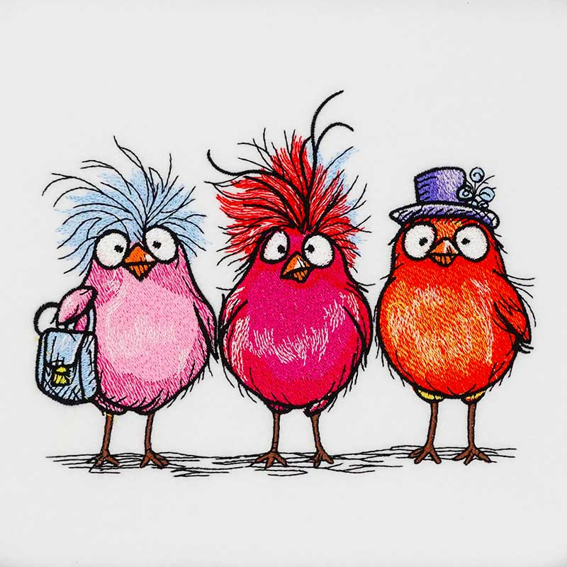 EL_FunnyBirds2 | Embroidery Legacy Funny Birds 2 embroidery design