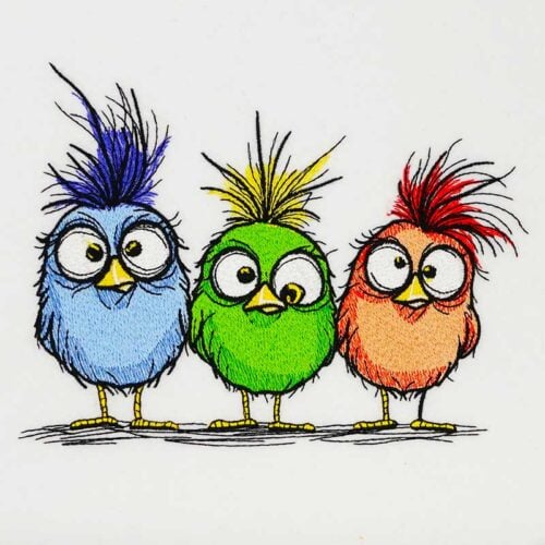 EL_FunnyBirds3 | Embroidery Legacy Funny Birds 3 embroidery design