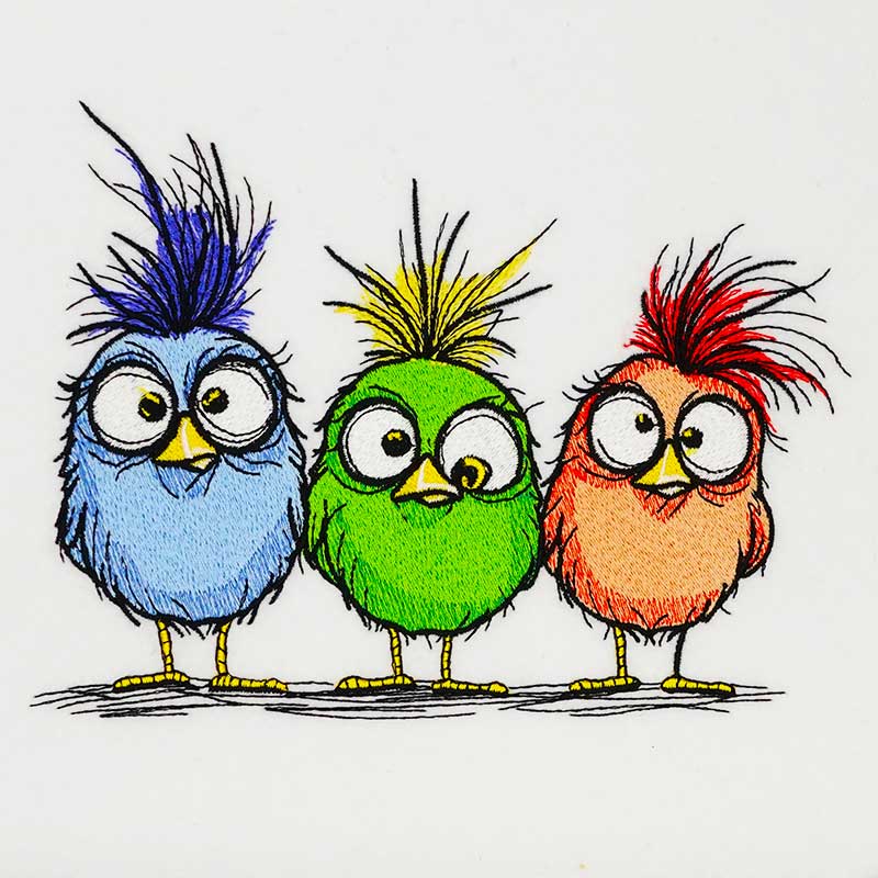 EL_FunnyBirds3 | Embroidery Legacy Funny Birds 3 embroidery design