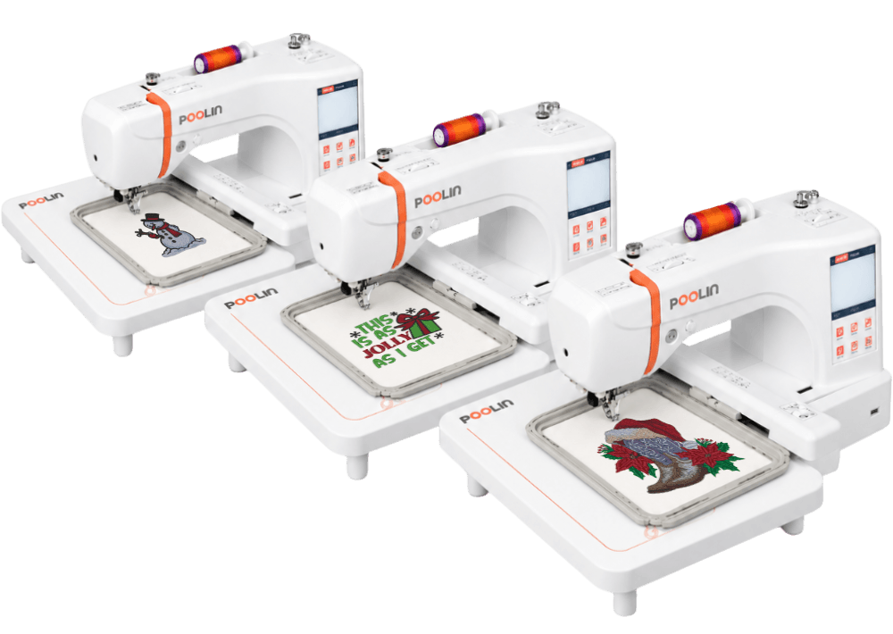 3 poolin machines 1 3 Poolin Embroidery Machines