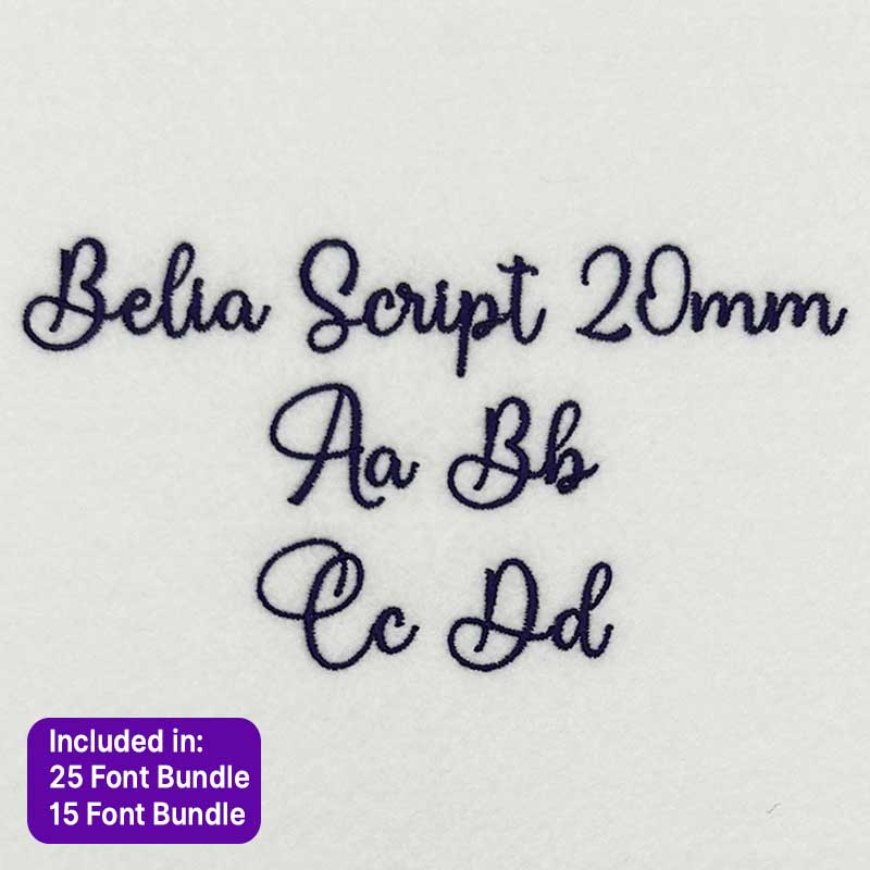 Belia Script 20mm ELF Font