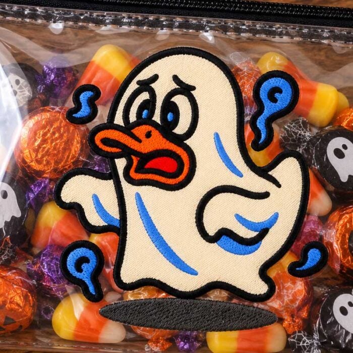 EL_HD_GhostDuckApplique_VinylBag | Embroidery Legacy Ghost Duck applique vinyl bag