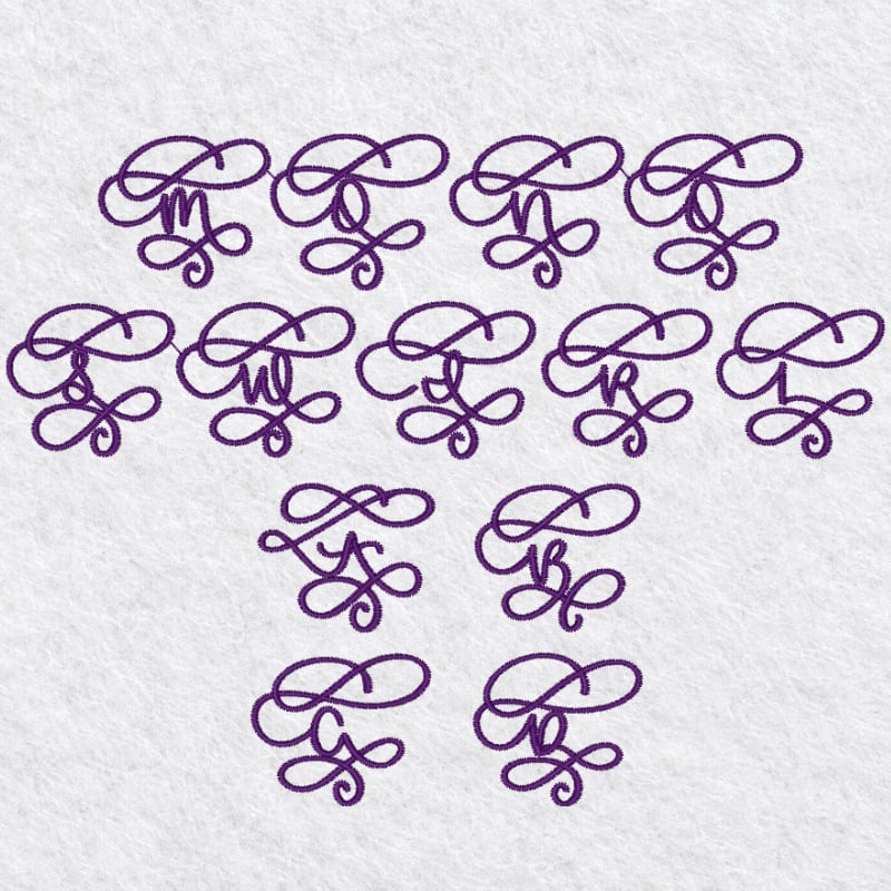 Mono Swirl 100mm ELF font