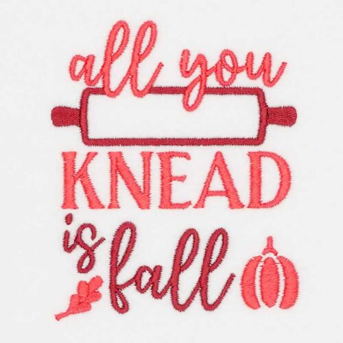All you knead is fall embroidery design