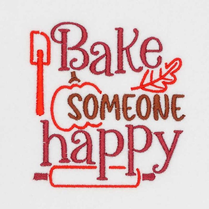 SDFB_BakeSomeoneHappy | Embroidery Legacy Bake someone happy embroidery design