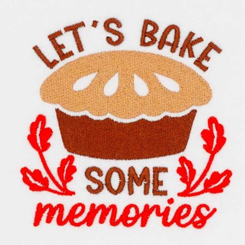 Let's bake embroidery design