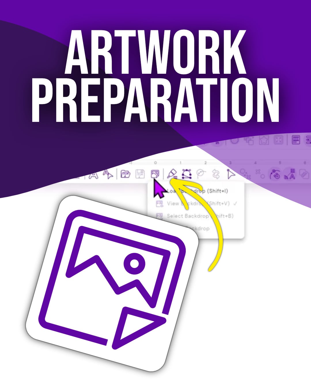 artwork-preparation-embroidery-legacy-software-mobile | Embroidery Legacy Artwork Preparation tools in Embroidery Legacy Digitizing Software showing the backdrop controls used to load and prepare artwork.