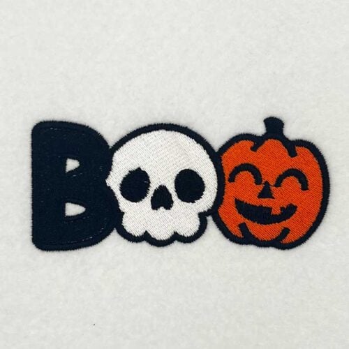 Boo applique embroidery design