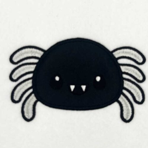 spider applique embroidery design