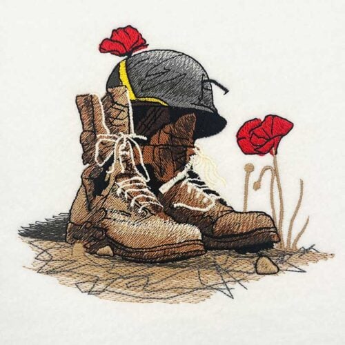 Combat Boots embroidery design
