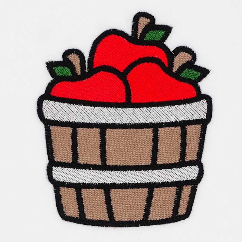 Apple Basket applique embroidery design