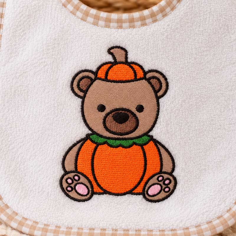 SDCFA2_BearPumpkin2_Bib | Embroidery Legacy bear pumpkin bib