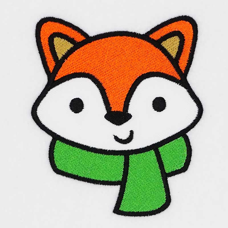 SDCFA2_FoxScarf | Embroidery Legacy Fox in a scarf applique embroidery design