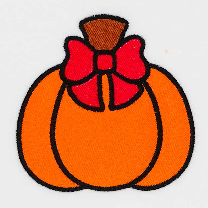 SDCFA2_PumpkinBow | Embroidery Legacy Pumpkin with a bow applique embroidery design