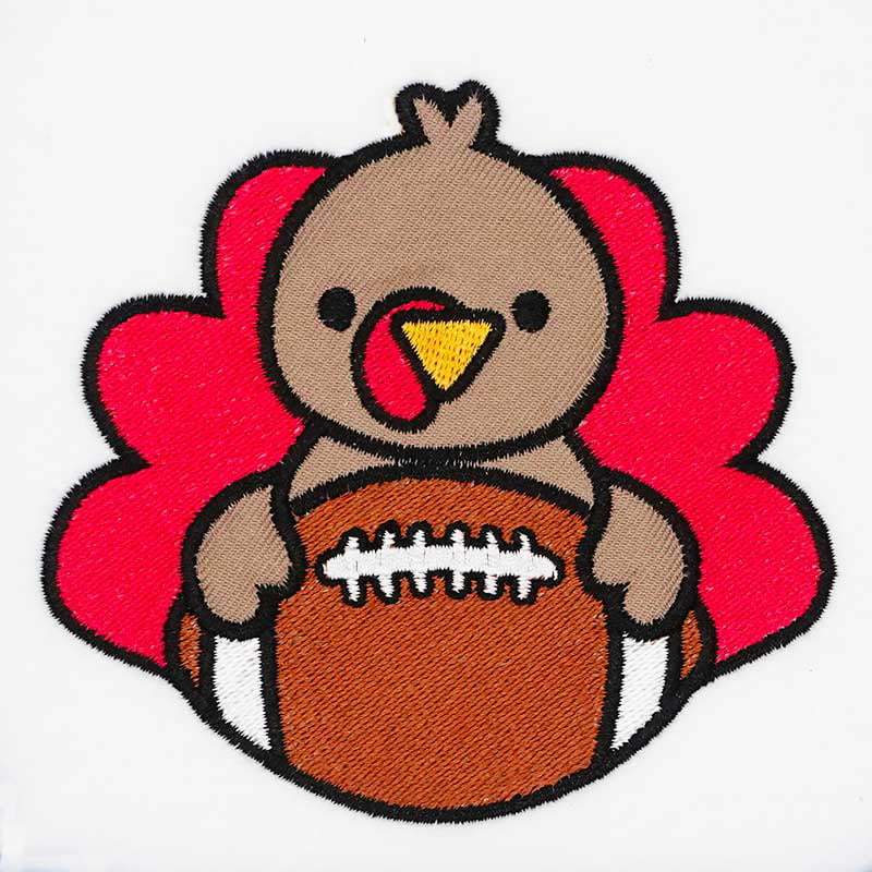SDCFA2_TurkeyFootball | Embroidery Legacy turkey football applique embroidery design