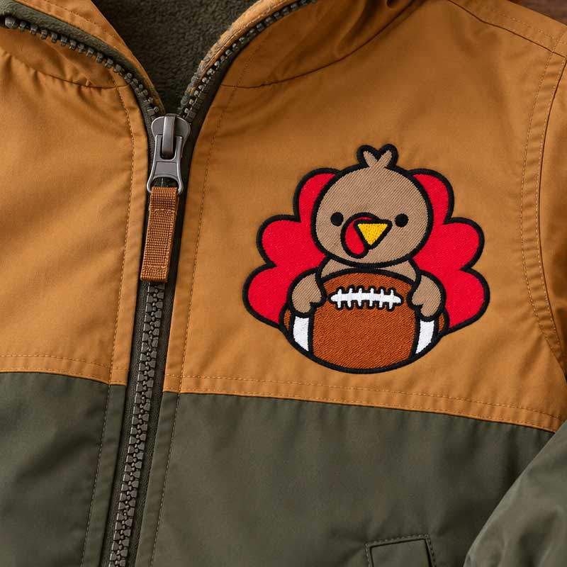 SDCFA2_TurkeyFootball_Jacket | Embroidery Legacy turkey football jacket